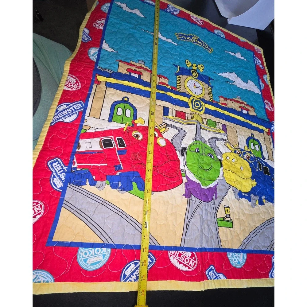Chuggington Train Wilson Koko Brewster Toddler Quilt Blanket 41x33 Multicolor